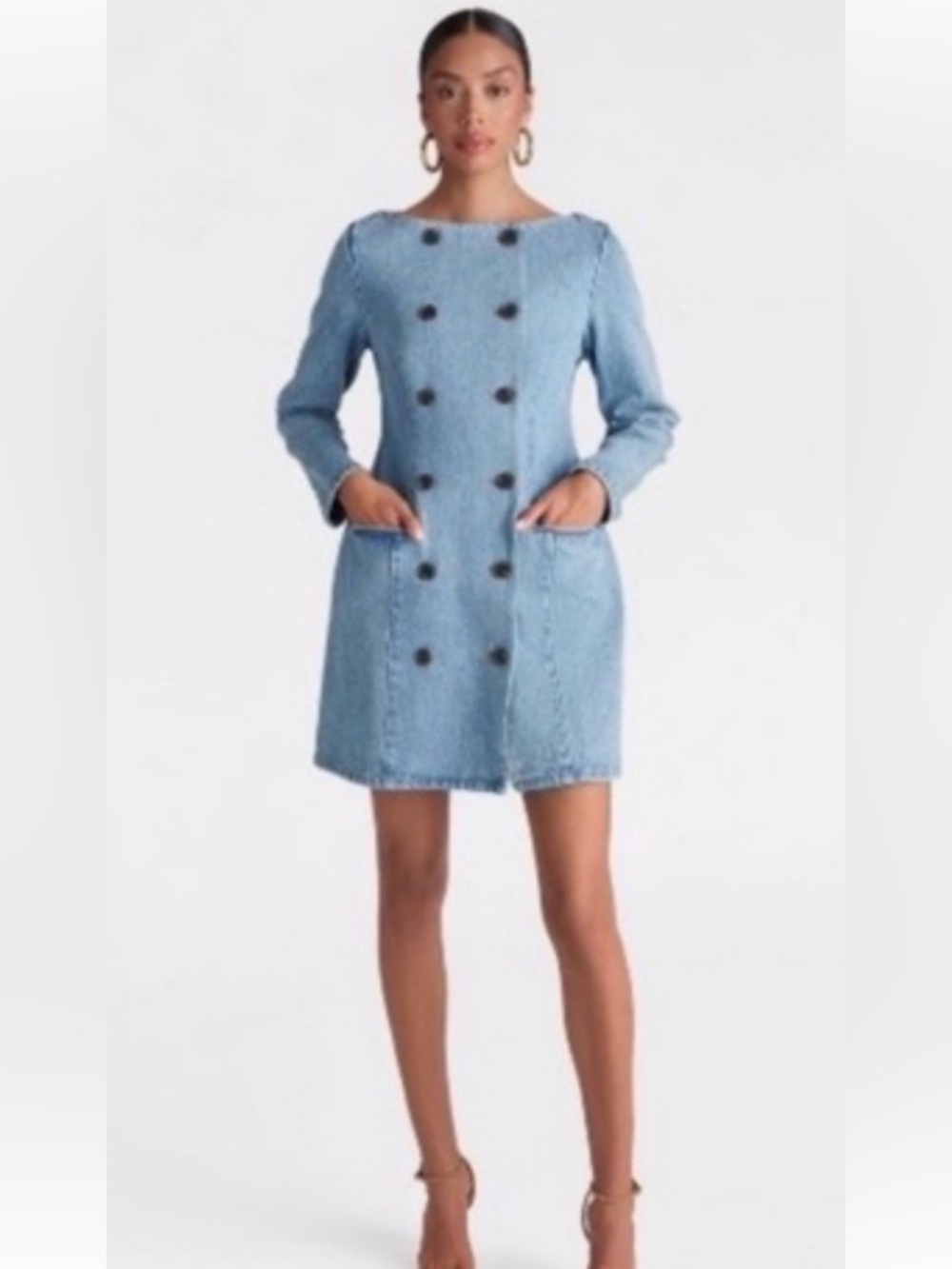 KBB by Kahlana Denim Tuxedo Dress - Size 8